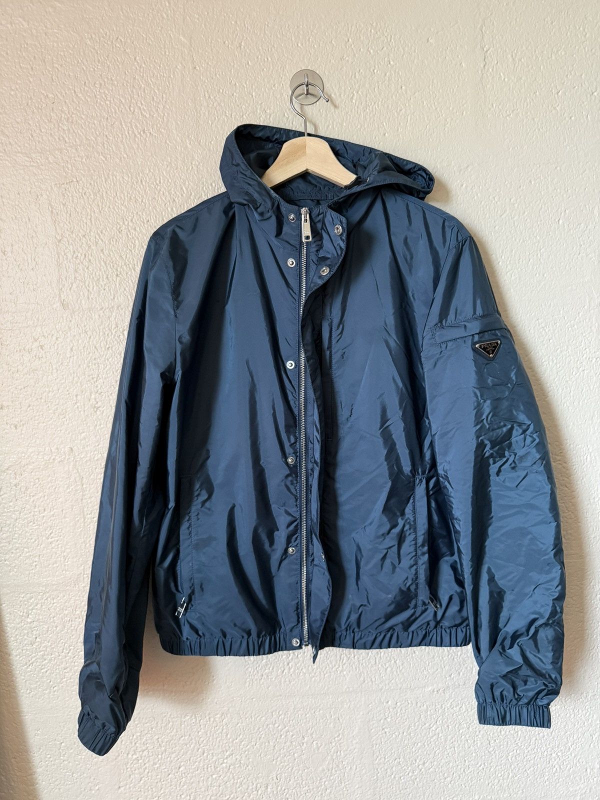 Prada Prada Nylon Hooded Windbreaker blue Size US M / EU 48-50 / 2 - 2 Thumbnail