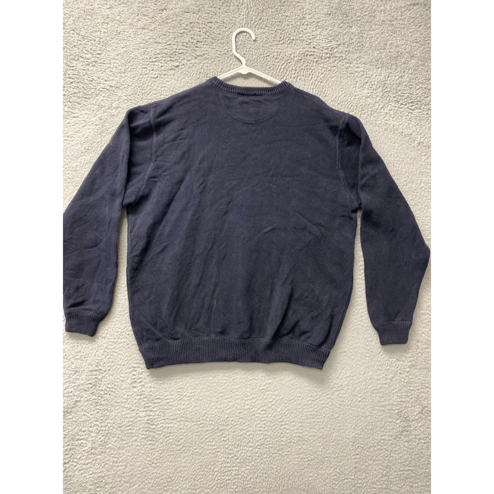 Eddie Bauer Eddie Bauer Sweater Mens XL Dark Navy Pullover Solid Thick Knit Crew Neck Outdoor Classic Size US XL / EU 56 / 4 - 7 Thumbnail