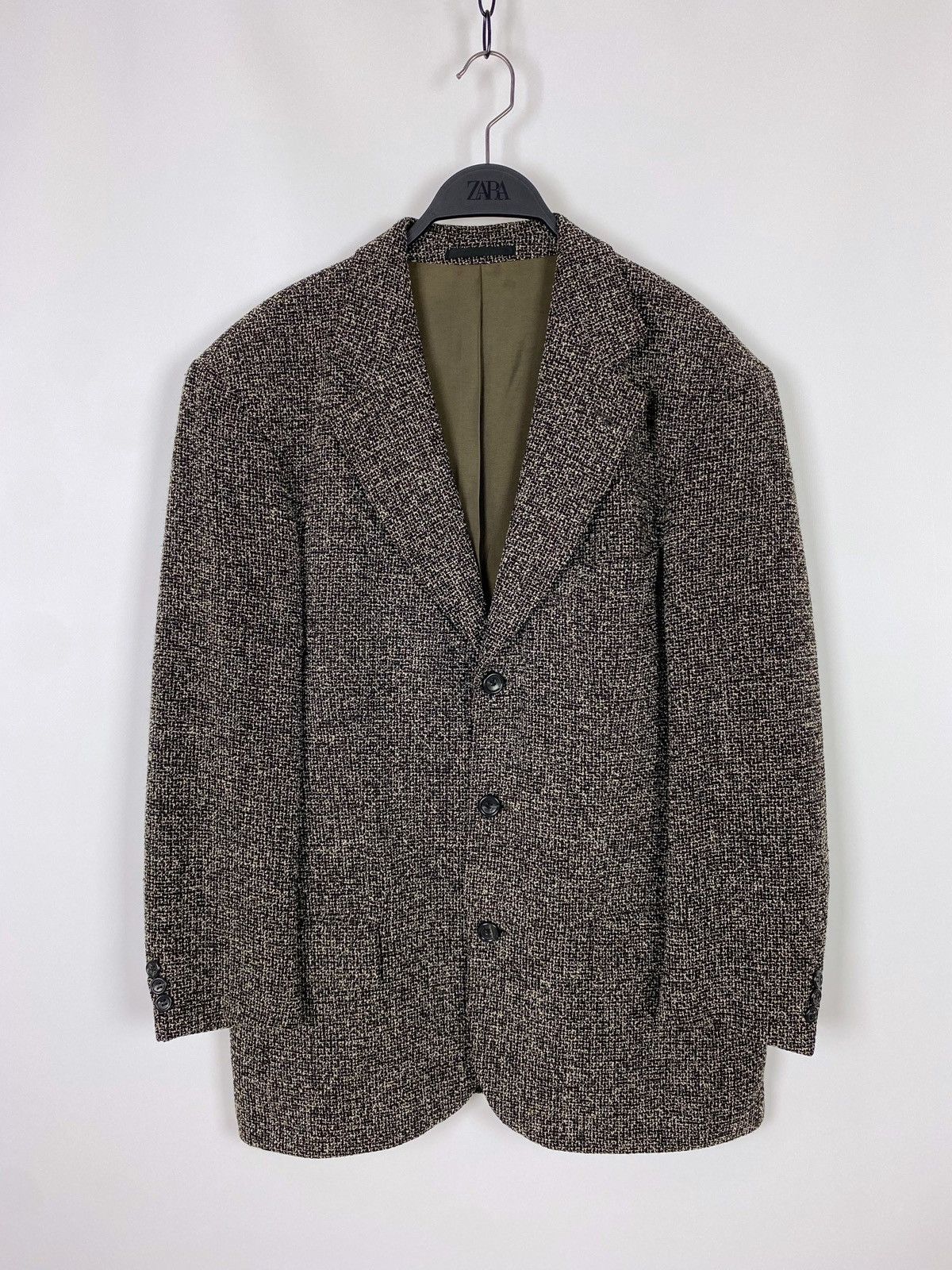 Hugo Boss Y2K Vintage Hugo Boss Wool Woven Textured Blazer Jacket Size US M / EU 48-50 / 2 - 4 Thumbnail