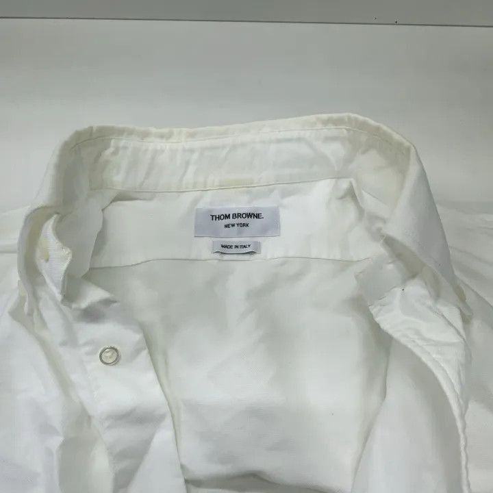 Thom Browne Thom Browne Classic Four Stripe Long Sleeve Shirt -2507 Size US S / EU 44-46 / 1 - 1 Thumbnail