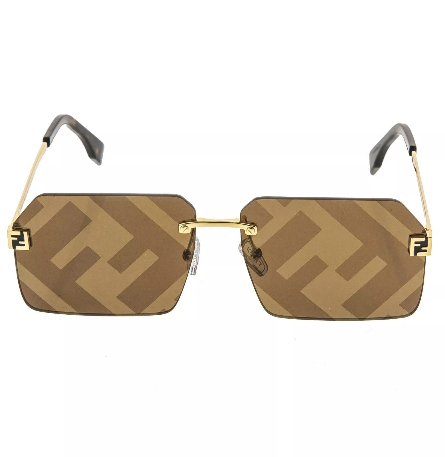 Fendi FENDI FS SKY 40043 Gold FF Mirrored Sunglasses FE40043U 33G Size ONE SIZE - 9 Thumbnail