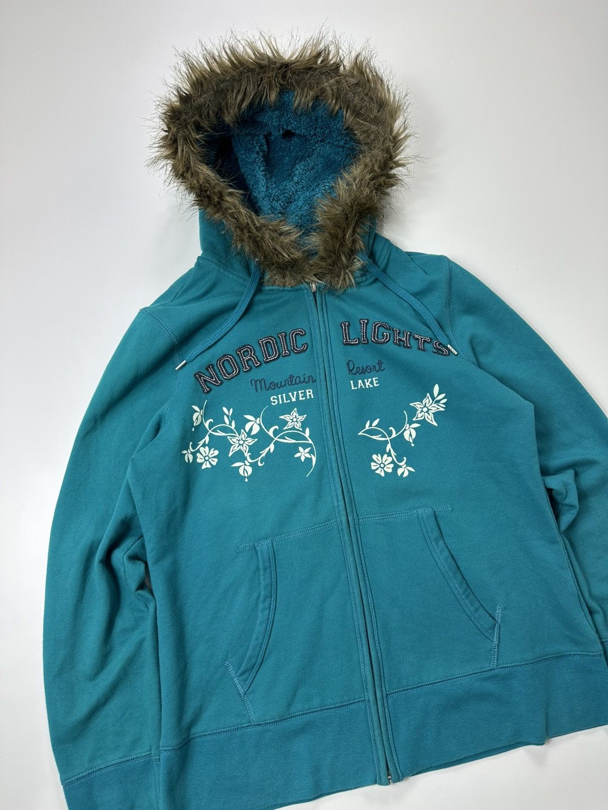 Japanese Brand Abercrombie & Fitch Style Faux Fur Hoodie Women's Logo Size M / US 6-8 / IT 42-44 - 4 Thumbnail
