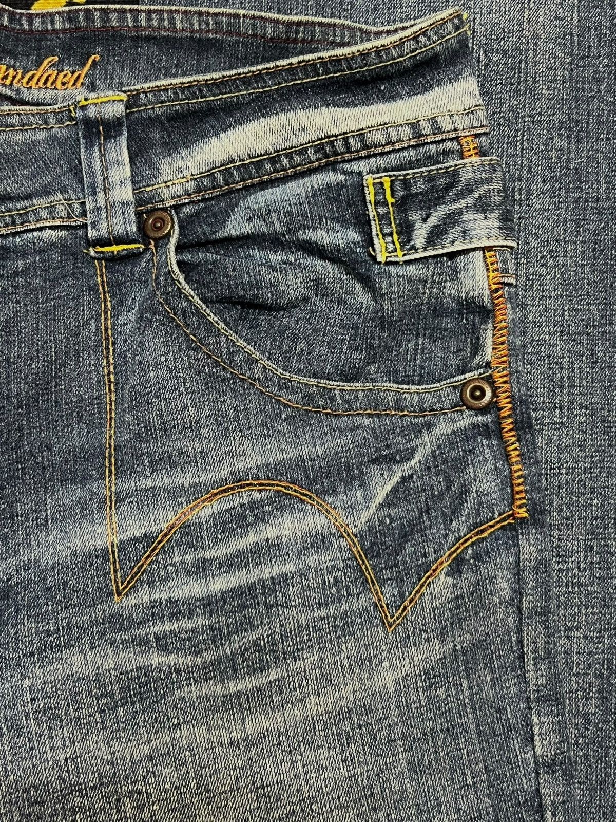 Japanese Brand Vintage Flared Original Jeans Japan - Faded Wash Style Jeans Size US 33 - 9 Thumbnail