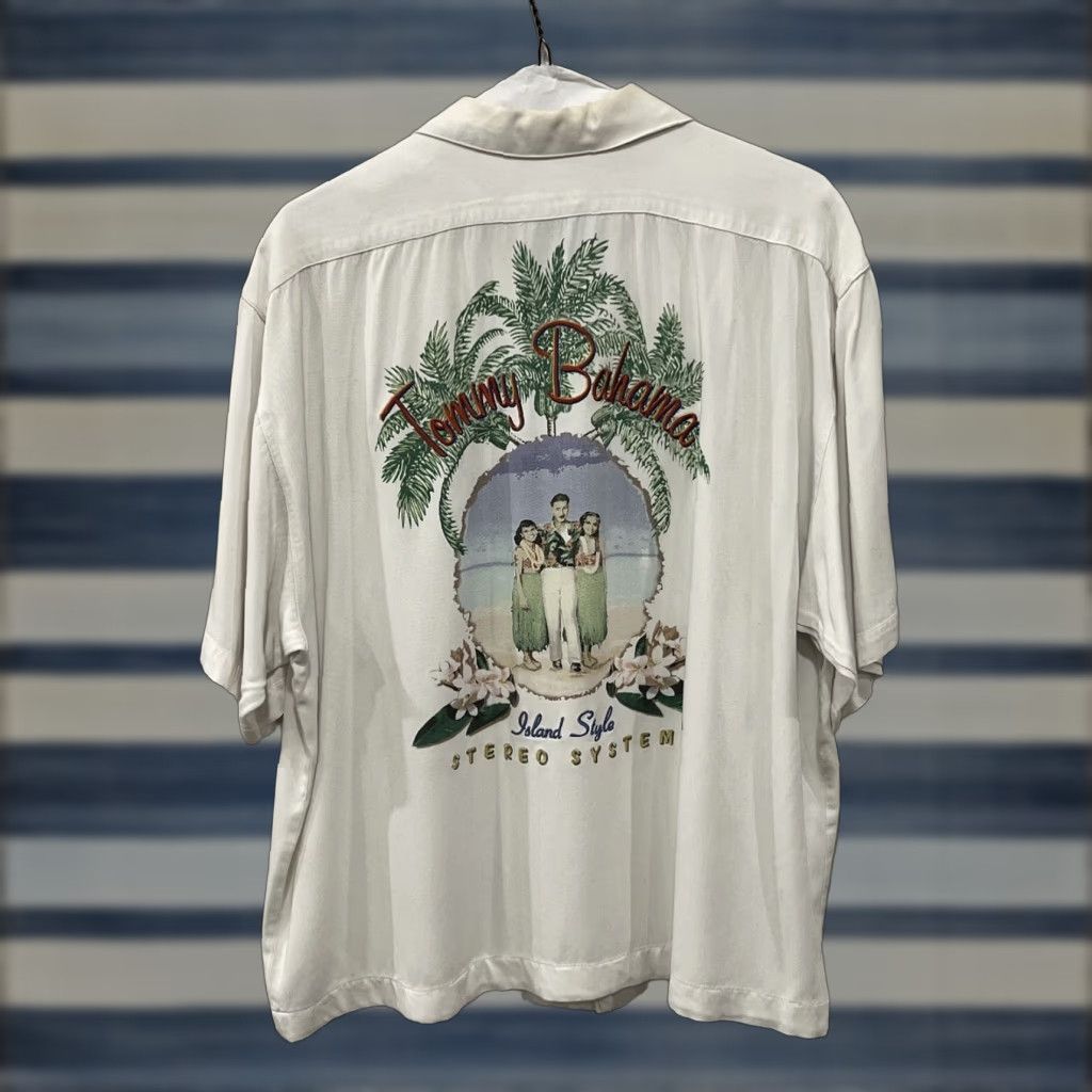 Tommy Bahama TOMMY BAHAMA Hawaiian Rayon Button-Up Shirt Men's Medium Ivory Floral Short Sleeve Size US M / EU 48-50 / 2 - 1 Thumbnail