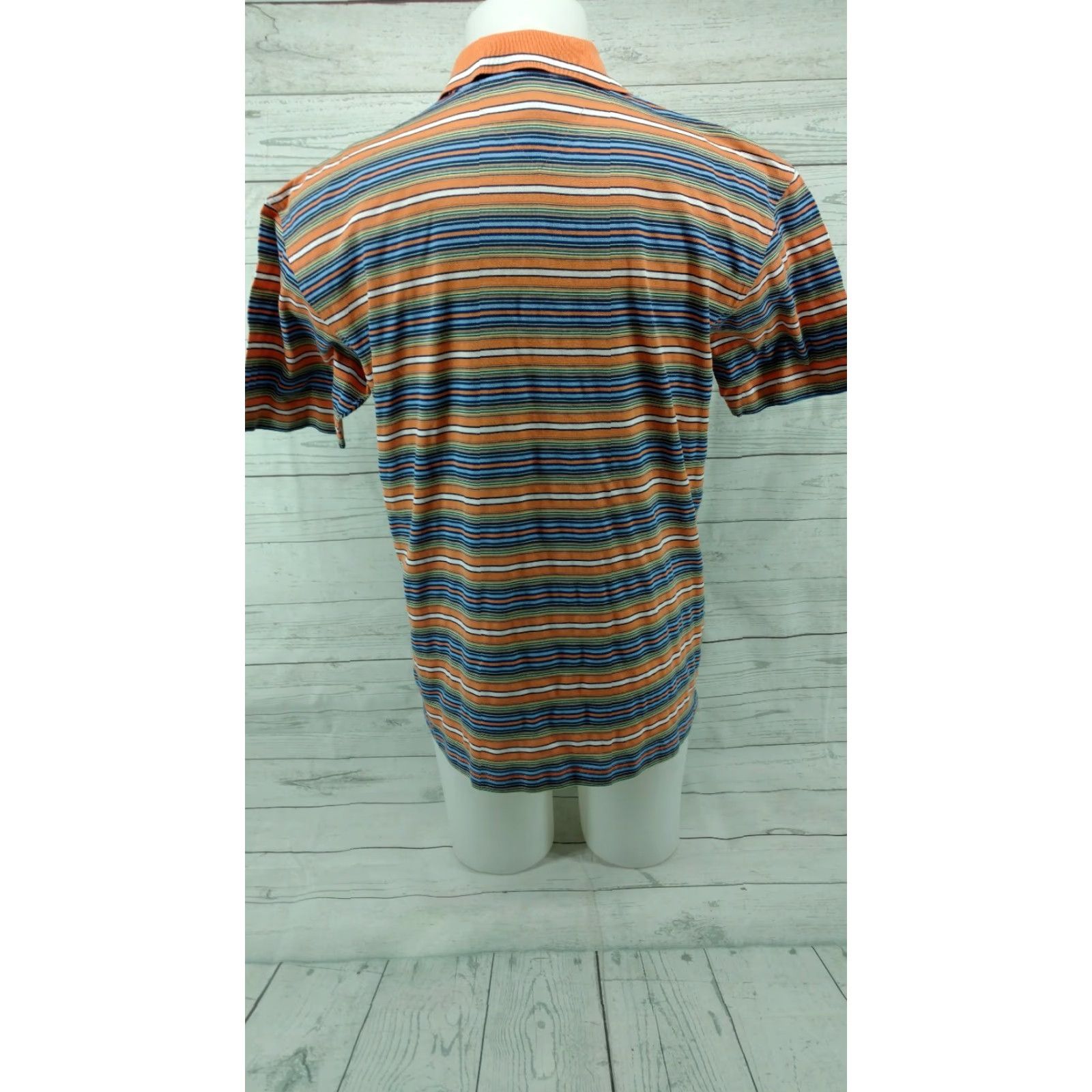 Tommy Hilfiger Tommy Hilfiger Polo Shirt Striped Orange Large Mens Casual Vintage Shirt Size US L / EU 52-54 / 3 - 5 Thumbnail