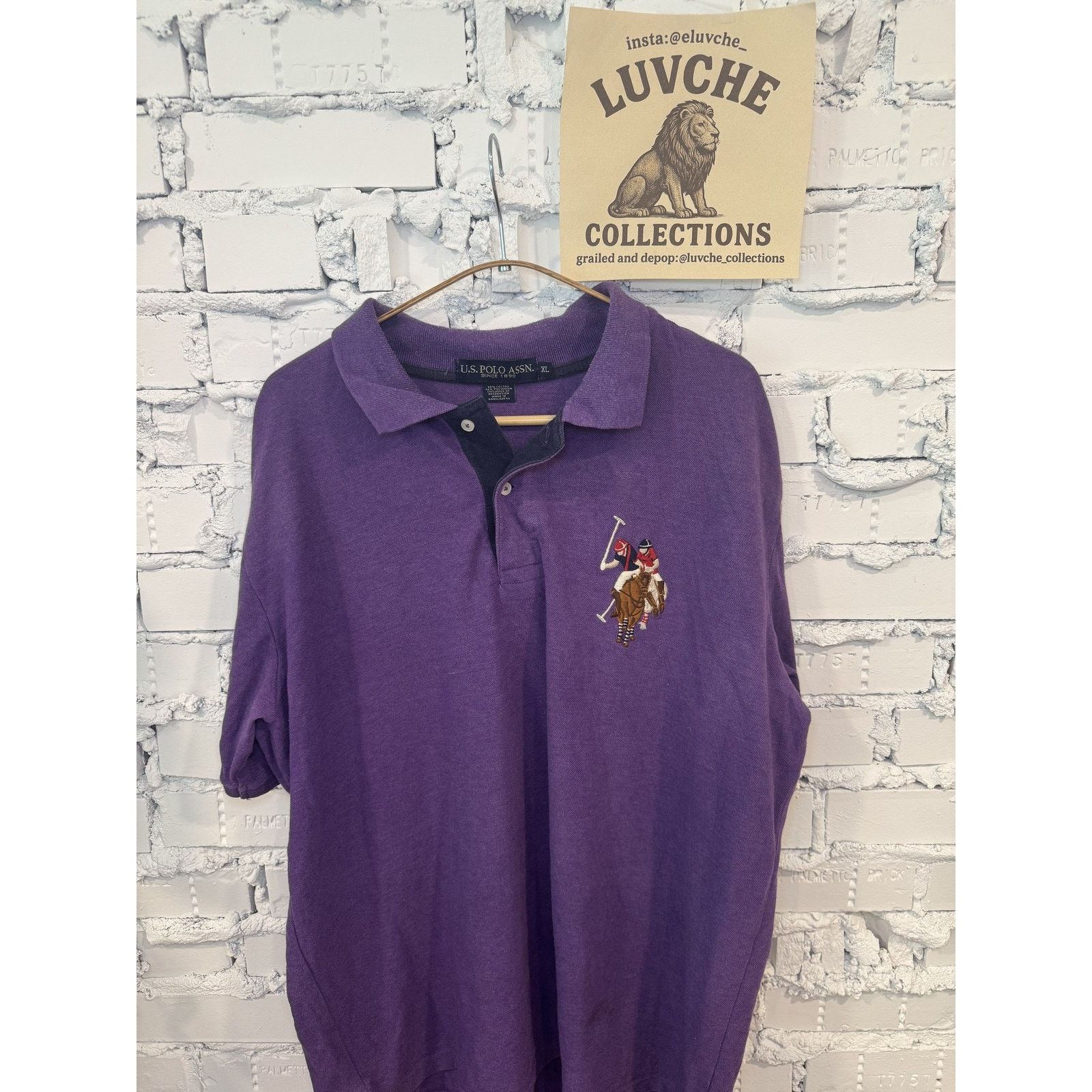 U.S. Polo Assn. US Polo Assn Polo Shirt Mens XL Purple Embroidered Big Pony Size US XL / EU 56 / 4 - 1 Thumbnail