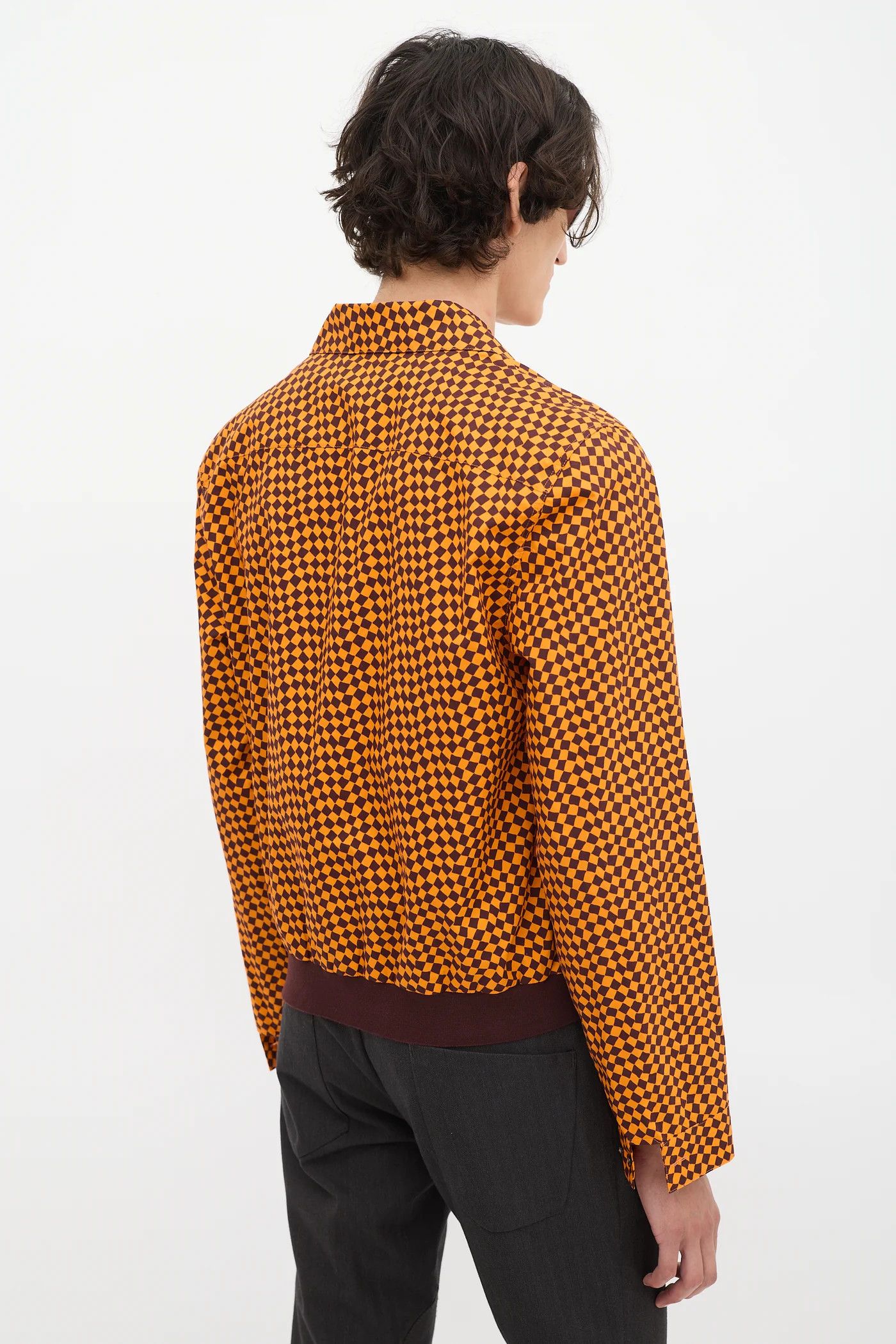 Marni o1y0225 Patterned Shirt in Dark Brown/Yellow Size US L / EU 52-54 / 3 - 4 Thumbnail