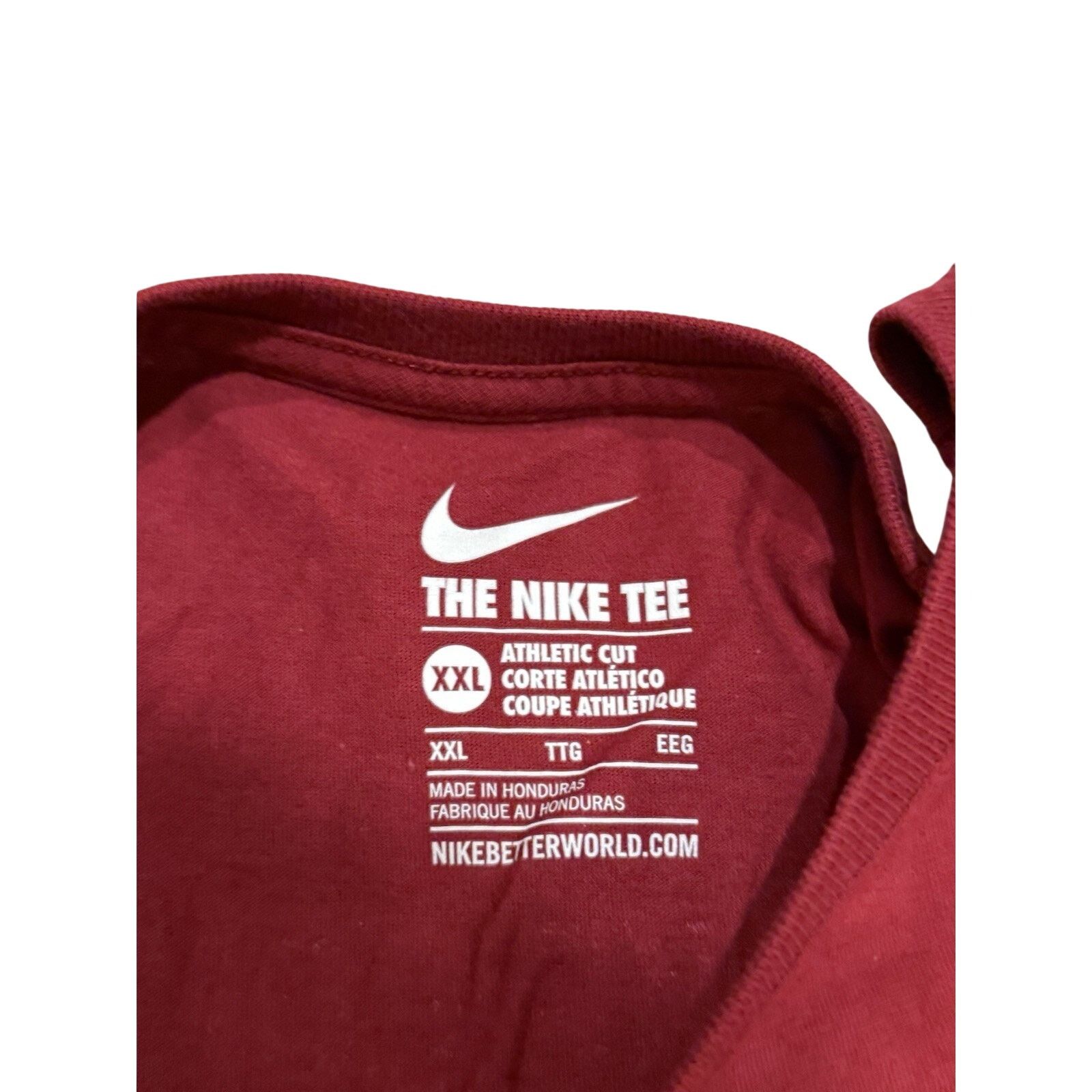 Nike Nike College Burgundy Tuscalooosa Athletic Swoosh Tee Shirt Size US XXL / EU 58 / 5 - 2 Thumbnail
