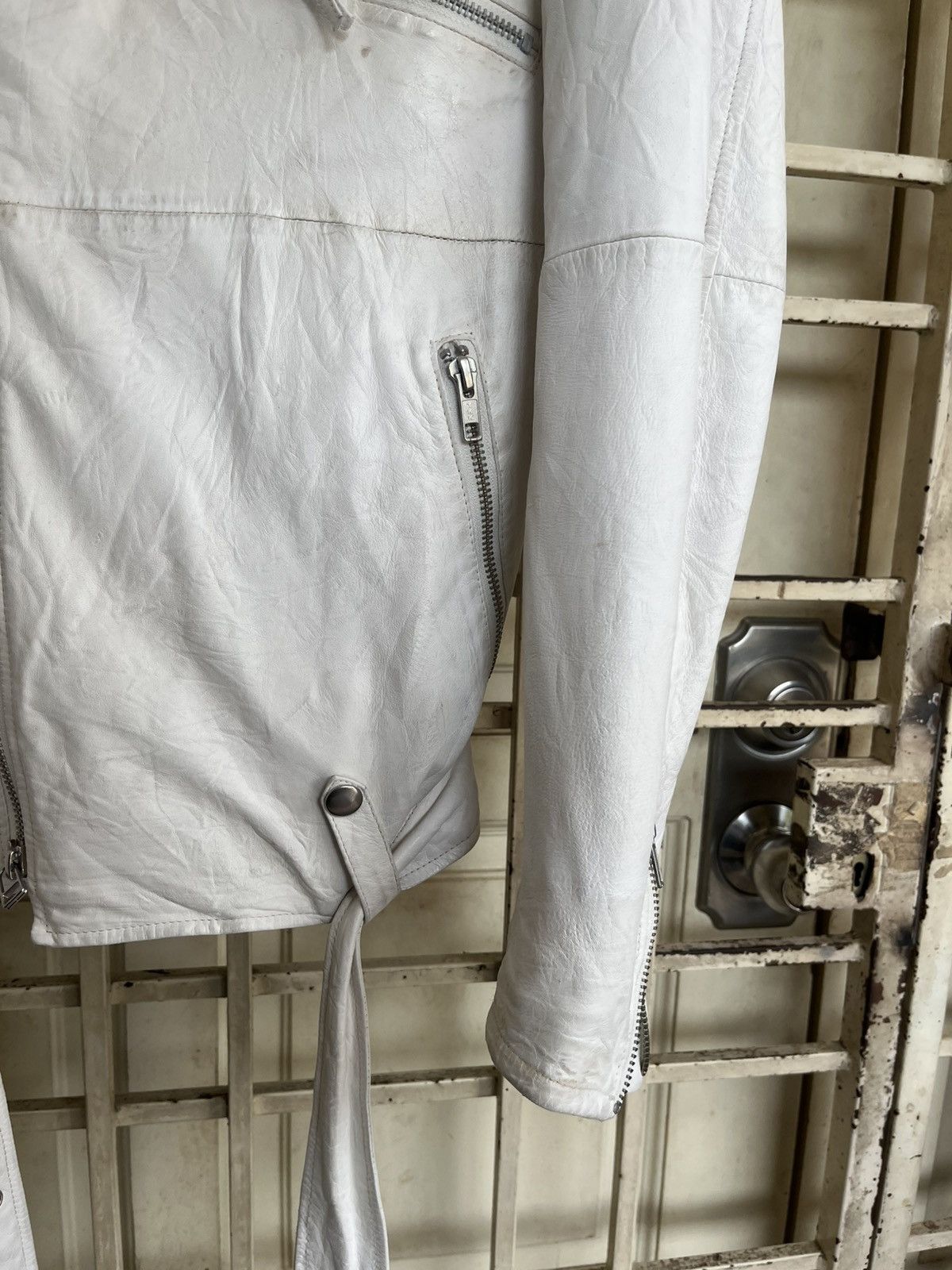 Japanese Brand Custom Culture white leather jacket Size US M / EU 48-50 / 2 - 23 Thumbnail