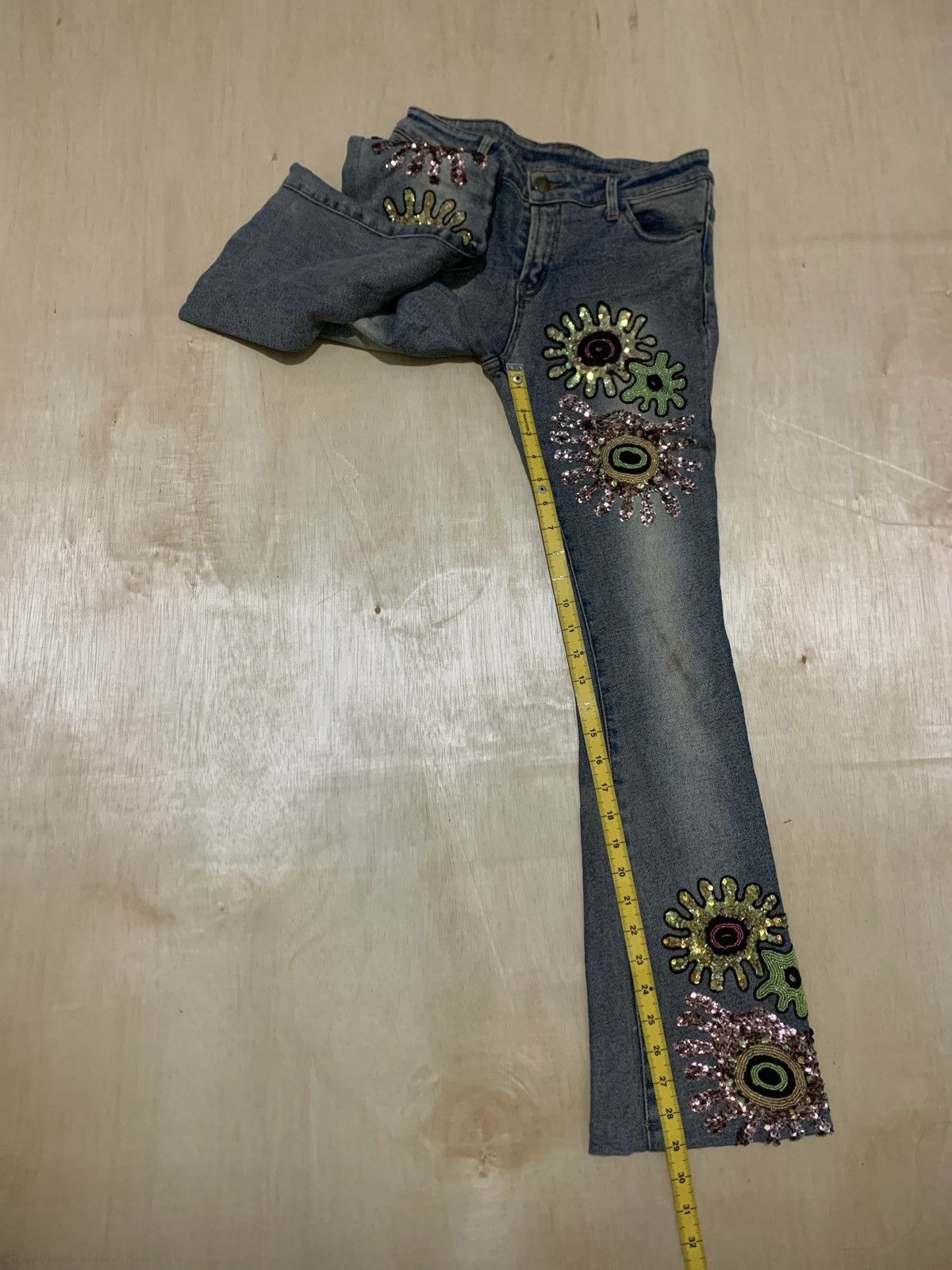 20471120 × Japanese Brand × Vintage Vintage Flare Gothic Jeans Bootcut Size 28" / US 6 / IT 42 - 11 Thumbnail