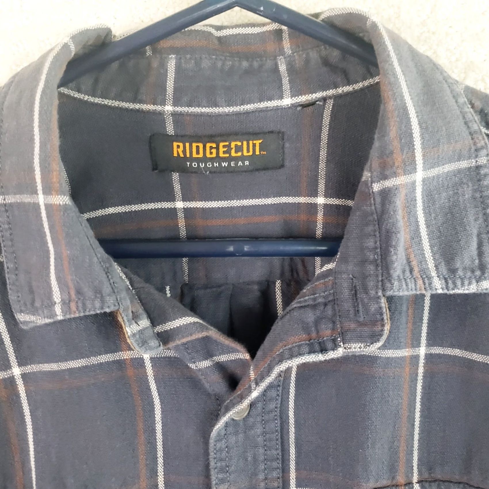 Vintage VINTAGE Ridgecut Toughwear Shirt Men XL Canvas Windowpane Elbow Pads Workwear Utility Size US XL / EU 56 / 4 - 5 Thumbnail