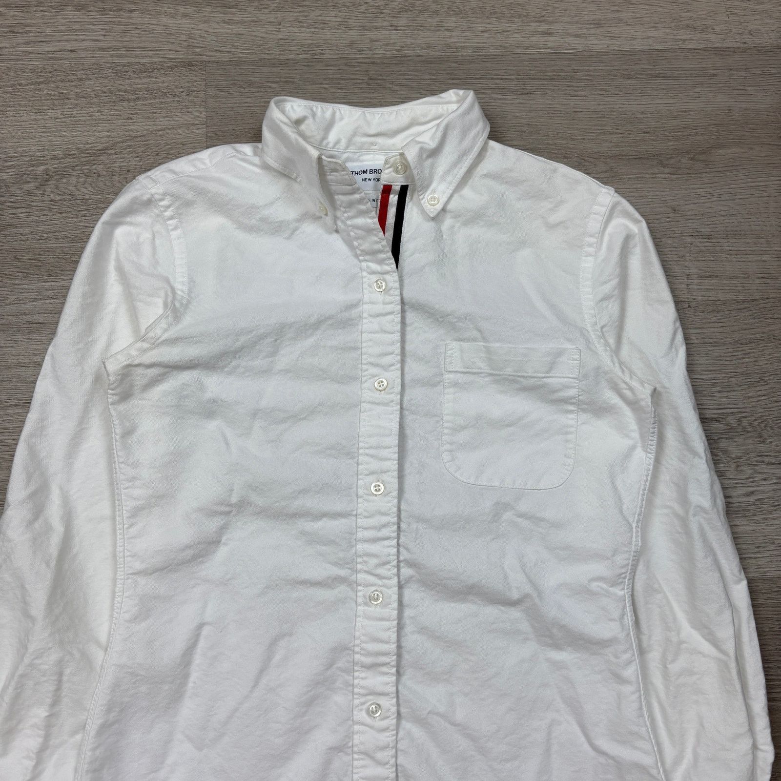Thom Browne Thom Browne Classic Oxford Grossgrain Placket Shirt W's 38 Size XS / US 0-2 / IT 36-38 - 2 Thumbnail