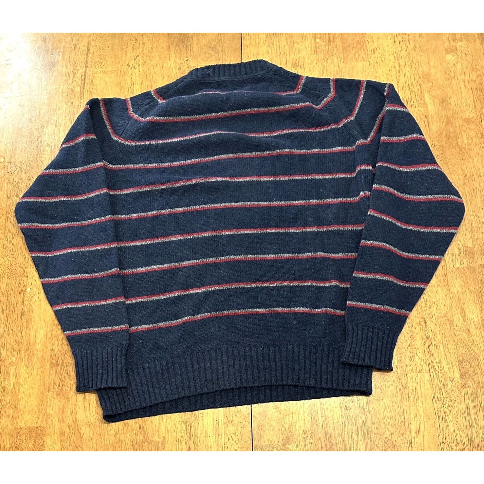 Van Heusen VINTAGE Van Heusen Sweater XL Striped 80s 90s USA Blue Acrylic Knit Mens Size US XL / EU 56 / 4 - 6 Thumbnail