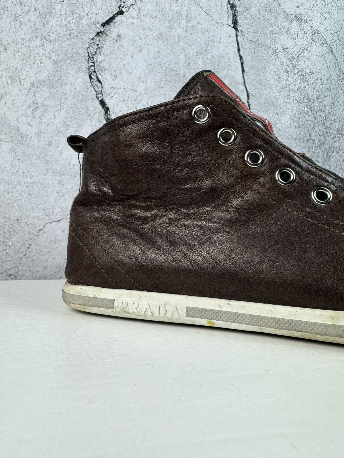 Prada Prada Women’s High-Top Sneakers Size US 9.5 / IT 39.5 - 3 Thumbnail
