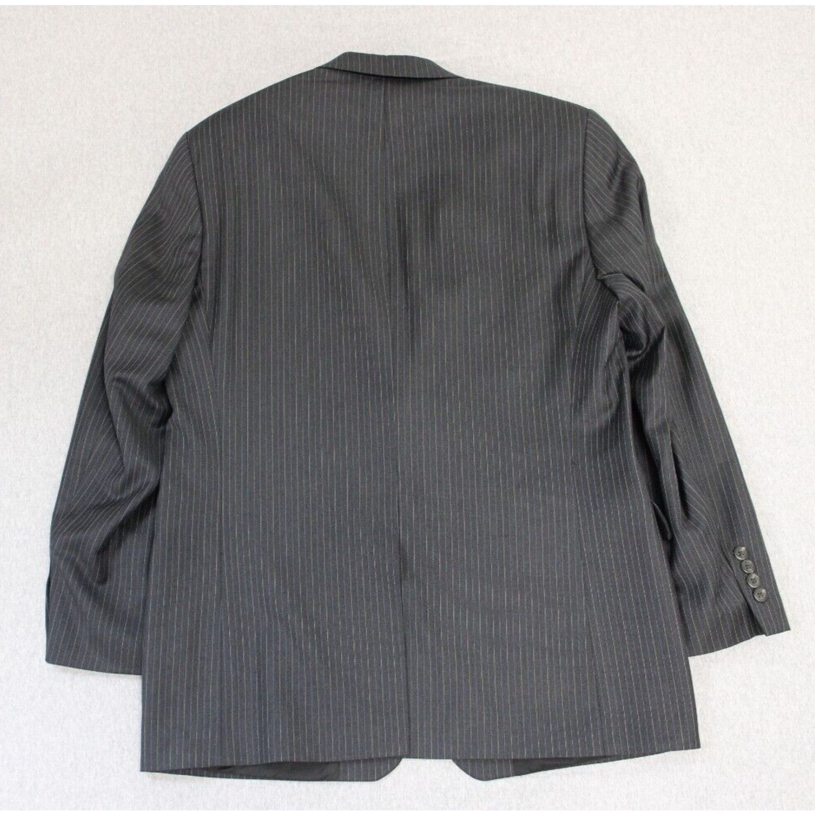 Lauren Ralph Lauren Lauren Ralph Lauren Blazert Men 40R Gray Pinstriped Wool Size 40R - 2 Thumbnail
