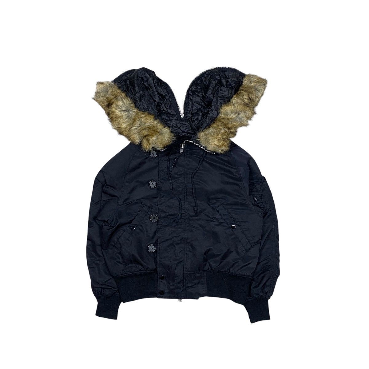 If Six Was Nine Jeanasis Military Fur Jacket Size US M / EU 48-50 / 2 - 2 Thumbnail