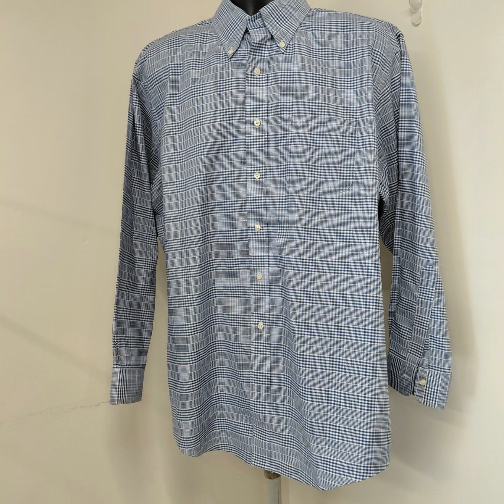 Brooks Brothers VINTAGE Brooks Brothers Madison Shirt Mens 17.5-35 Blue Glen Check Long Sl Oxford Shirt? Size US XXL / EU 58 / 5 - 2 Thumbnail