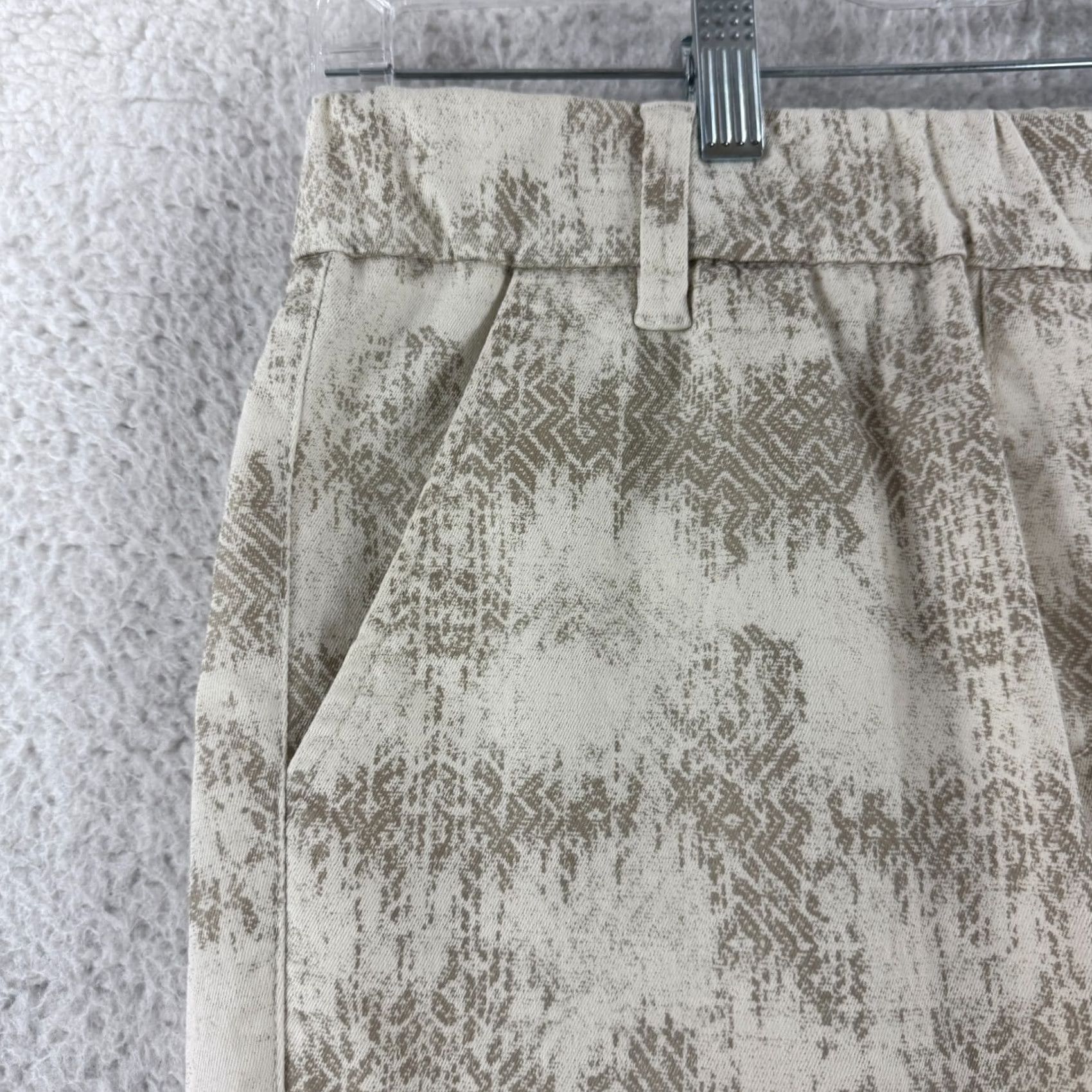 Vintage Bevy Flog Dafna Pants Womens Size 26 White Print Pull On Skinny Leg Trousers Size 26" / US 2 / IT 38 - 4 Thumbnail