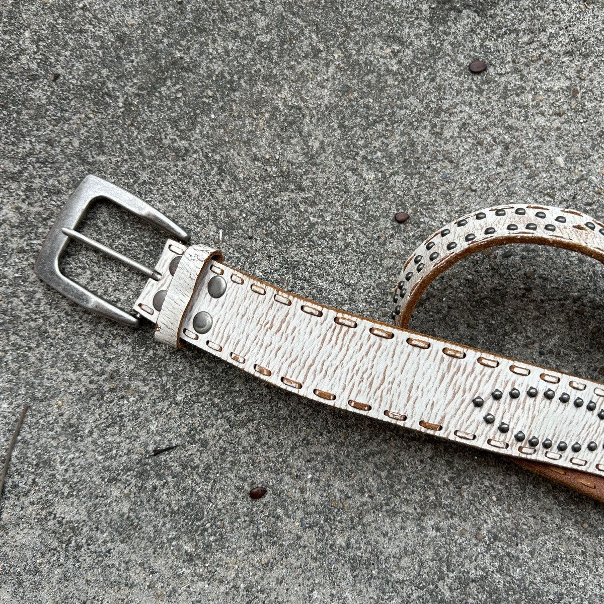 Vintage Vintage studded leather belt (K-a-p-i-t-a-l Style) Size ONE SIZE - 10 Thumbnail