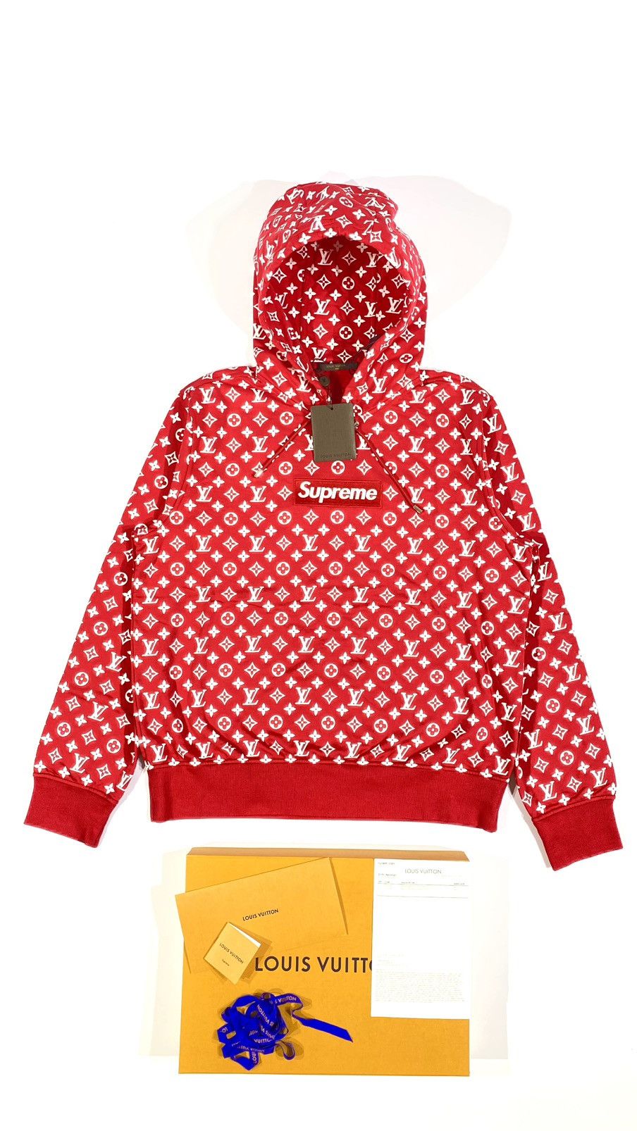 Louis Vuitton × Supreme LOUIS VUITTON X SUPREME L Box Logo Hoodie Size US L / EU 52-54 / 3 - 1 Thumbnail