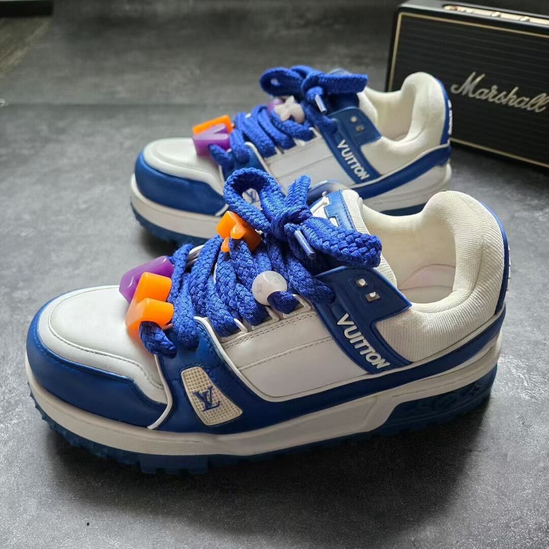 Louis Vuitton Louis Vuitton Training Blue Lowtop Sneakers 40 Men Size US 7.5 / EU 40-41 - 1 Thumbnail