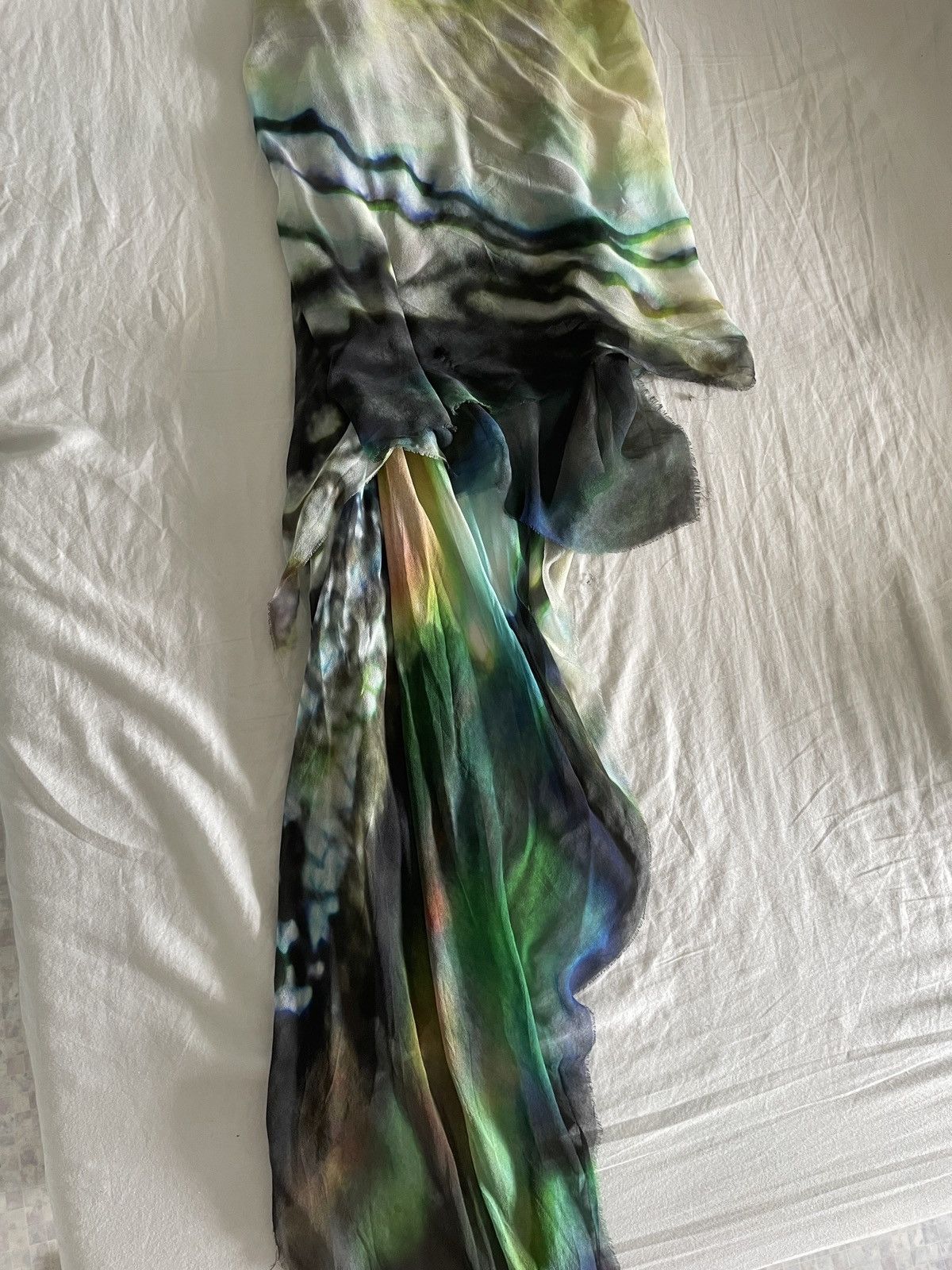 If Six Was Nine Tornado Spiral Silk Dress – Multicolor Marble, Free Size Size ONE SIZE - 3 Thumbnail