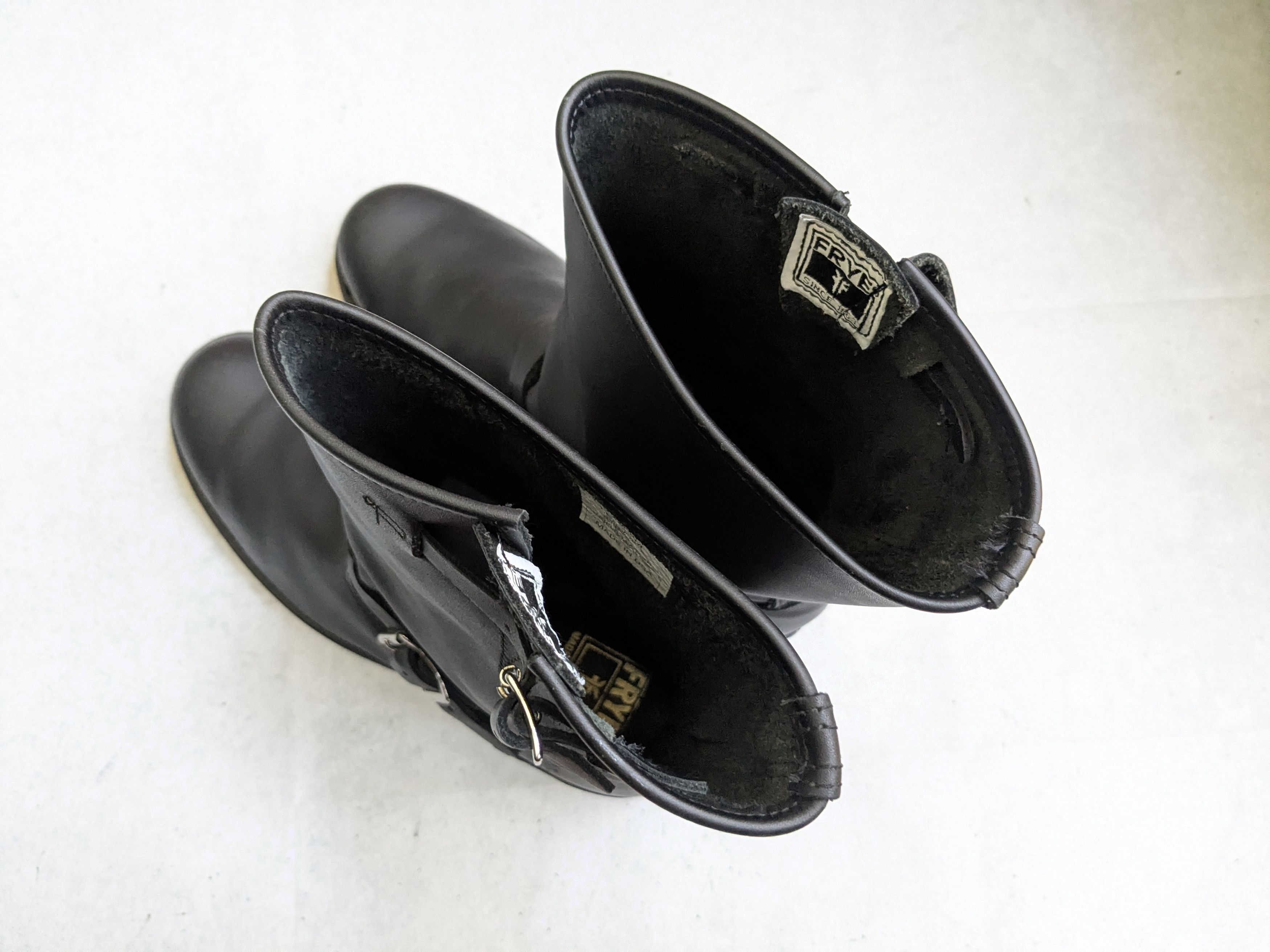 Frye Frye Engineer Boots Black Leather 11 M Buckle Strap Size US 11 / EU 44 - 15 Thumbnail