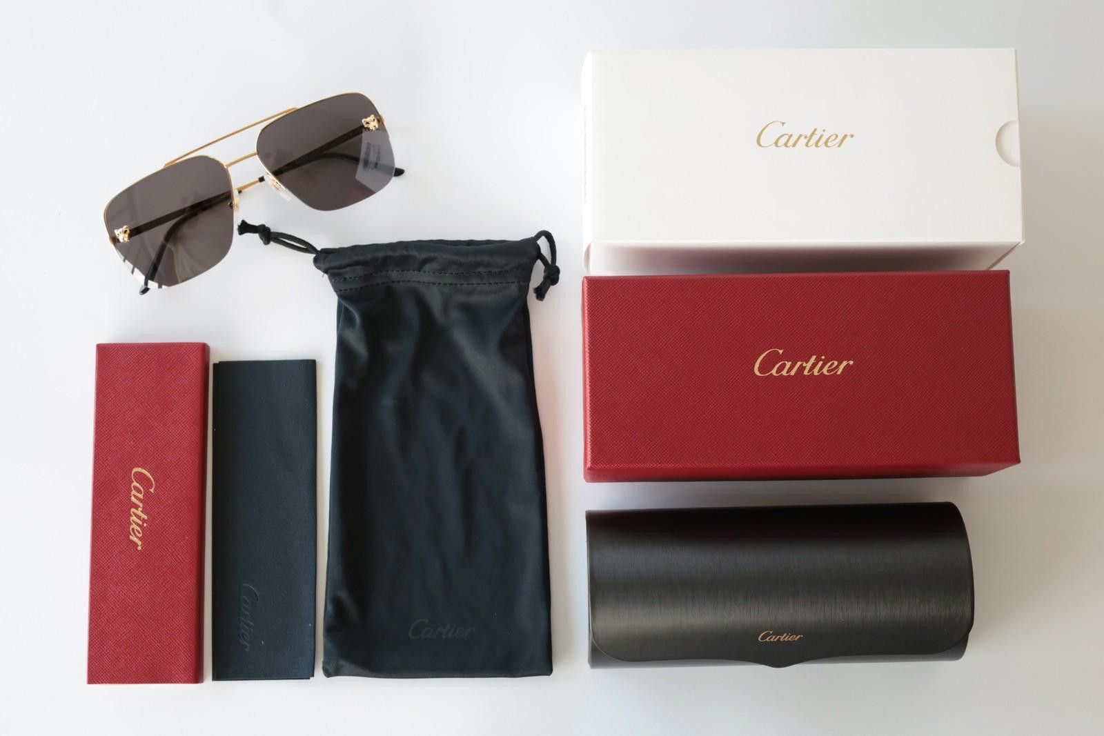 Cartier New Cartier eyewear optical sunglasses CT0244S 001 gold grey Size ONE SIZE - 7 Thumbnail