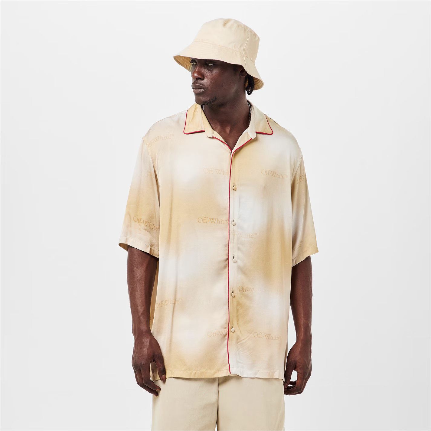 Off-White o1g2r1mq0326 Shirt in Beige/White Size US XXS / EU 40 - 4 Thumbnail
