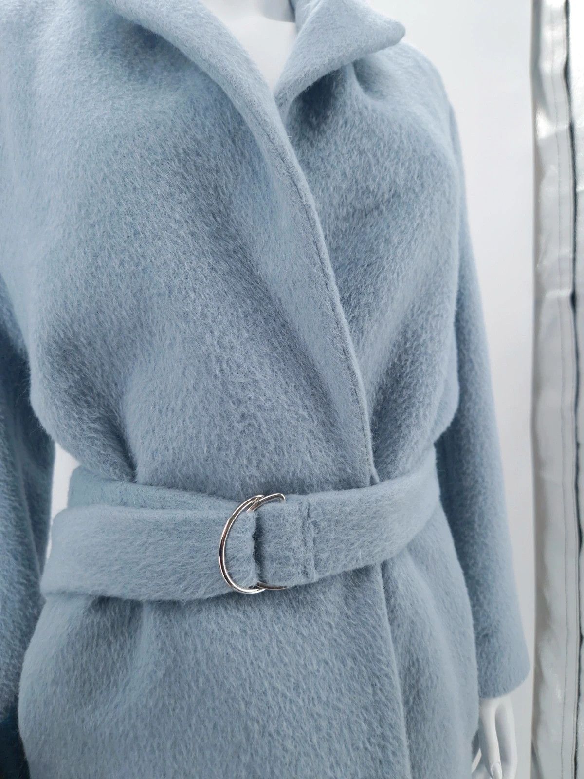 Acne Studios Acne Studios Elga Hairy Coat in Baby Blue Alpaca Size XS / US 0-2 / IT 36-38 - 7 Thumbnail