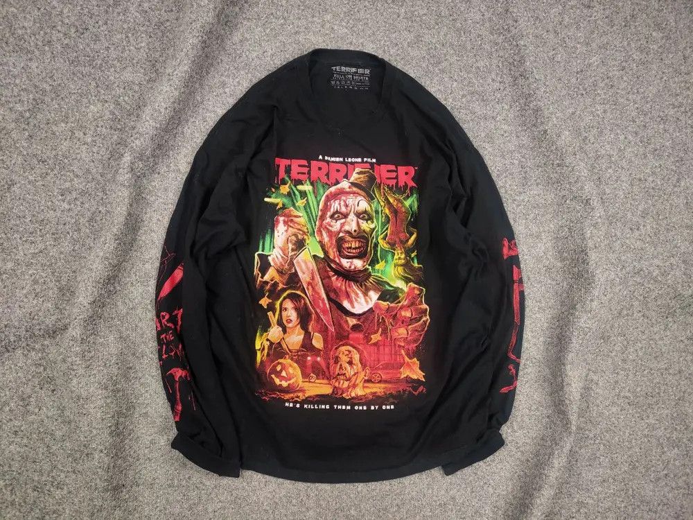 Vintage Terrifier Art The Clown Long sleeve Movie Vintage Style Size US XL / EU 56 / 4 - 1 Thumbnail