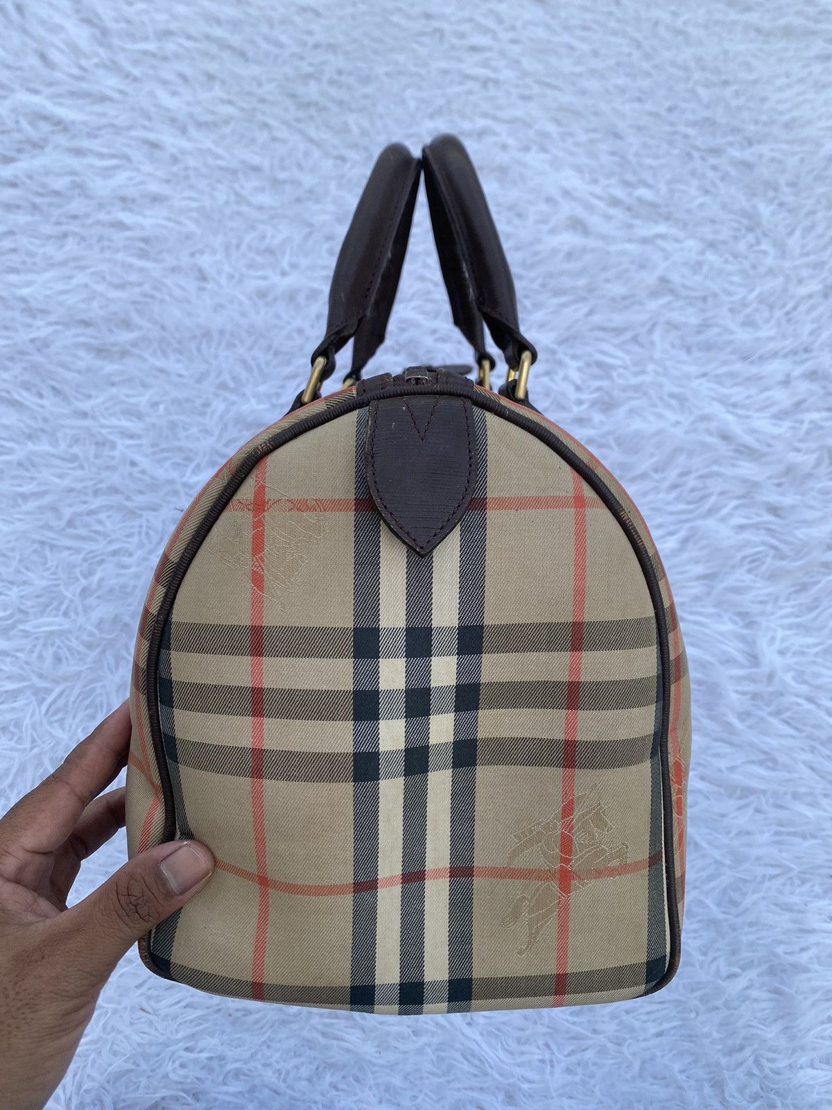 Rare Vintage 90s Burberry Nova Check Speedy Hand Bag