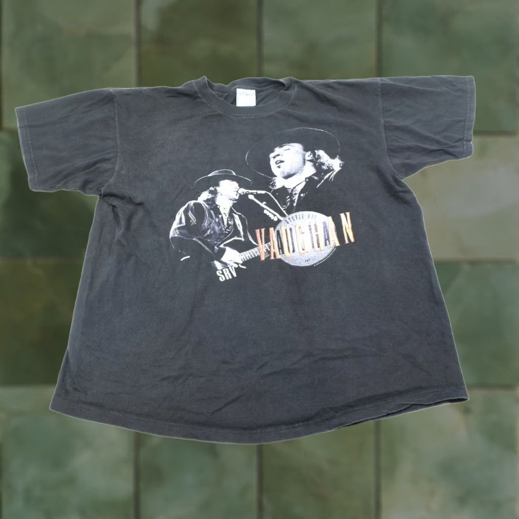 Vintage VINTAGE Stevie Ray Vaughn T-Shirt Mens XL Black Short Sleeve SRV Crew Neck 1998 Size US XL / EU 56 / 4 - 1 Thumbnail