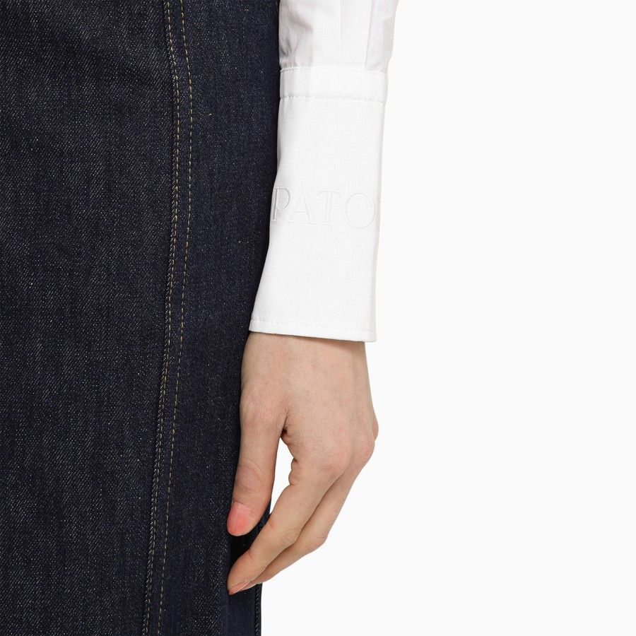 Patou o1d2blof0924 Cropped Shirts in White Size S / US 4 / IT 40 - 4 Thumbnail