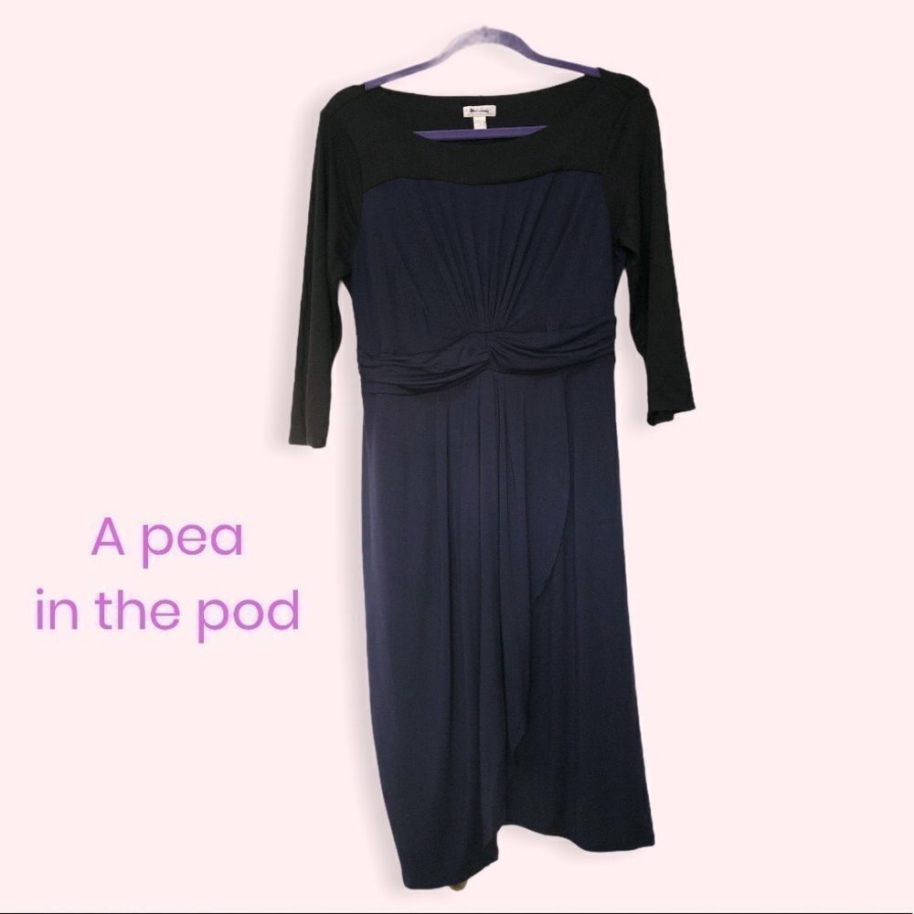 NBDN Nobrandedon A Pea in the Pod Faux-wrap Maternity Dress Size L / US 10 / IT 46 - 1 Thumbnail