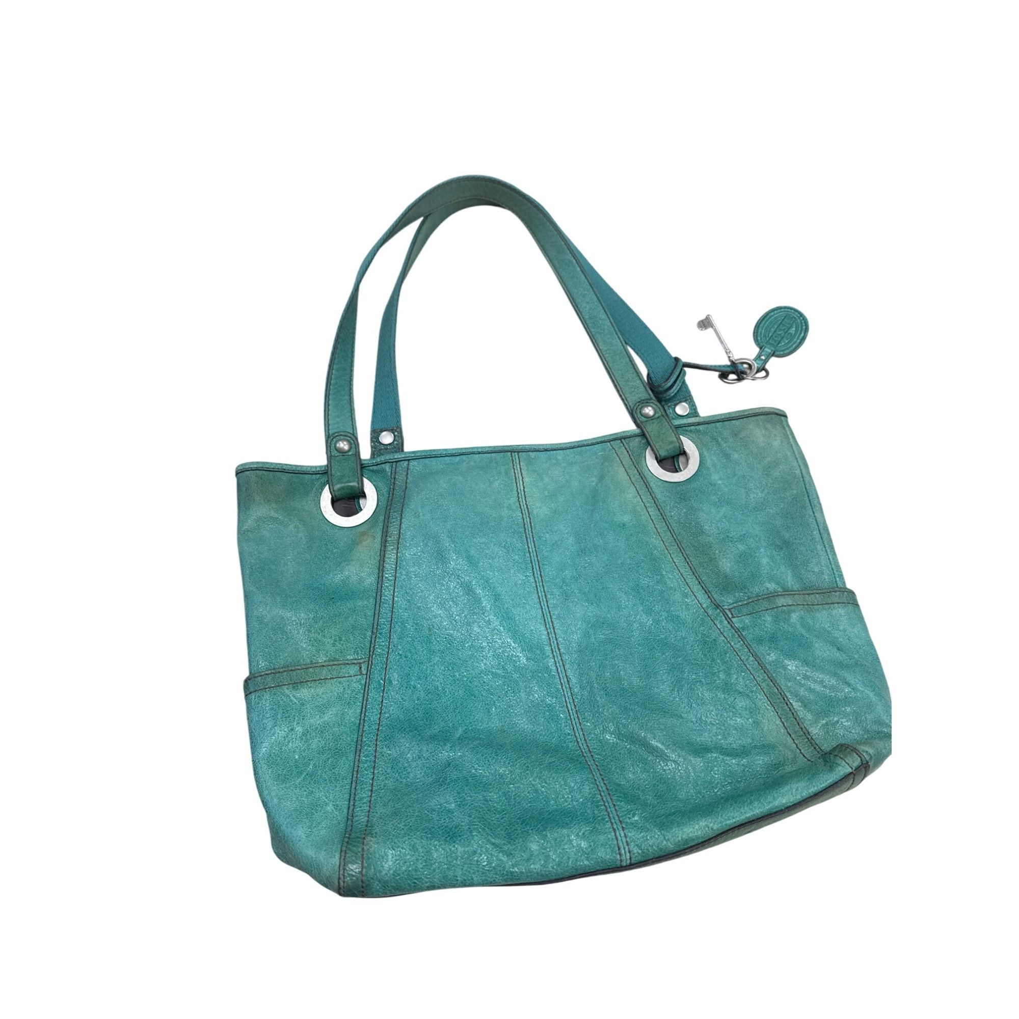 Fossil Fossil Vintage Womens Green Leather Shoulder Bag Purse Size ONE SIZE - 8 Thumbnail