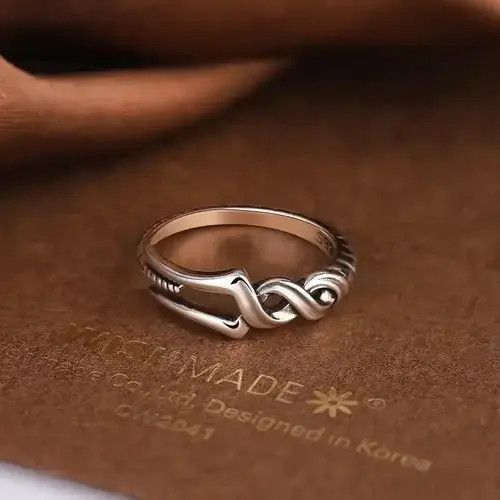 Other Original 925 Sterling Silver Cross Line Rings Size ONE SIZE - 1 Thumbnail