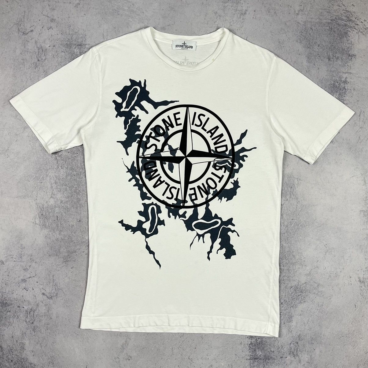 Stone Island Vintage Stone Island Junior big logo T Shirt 00’s Size US S / EU 44-46 / 1 - 2 Thumbnail