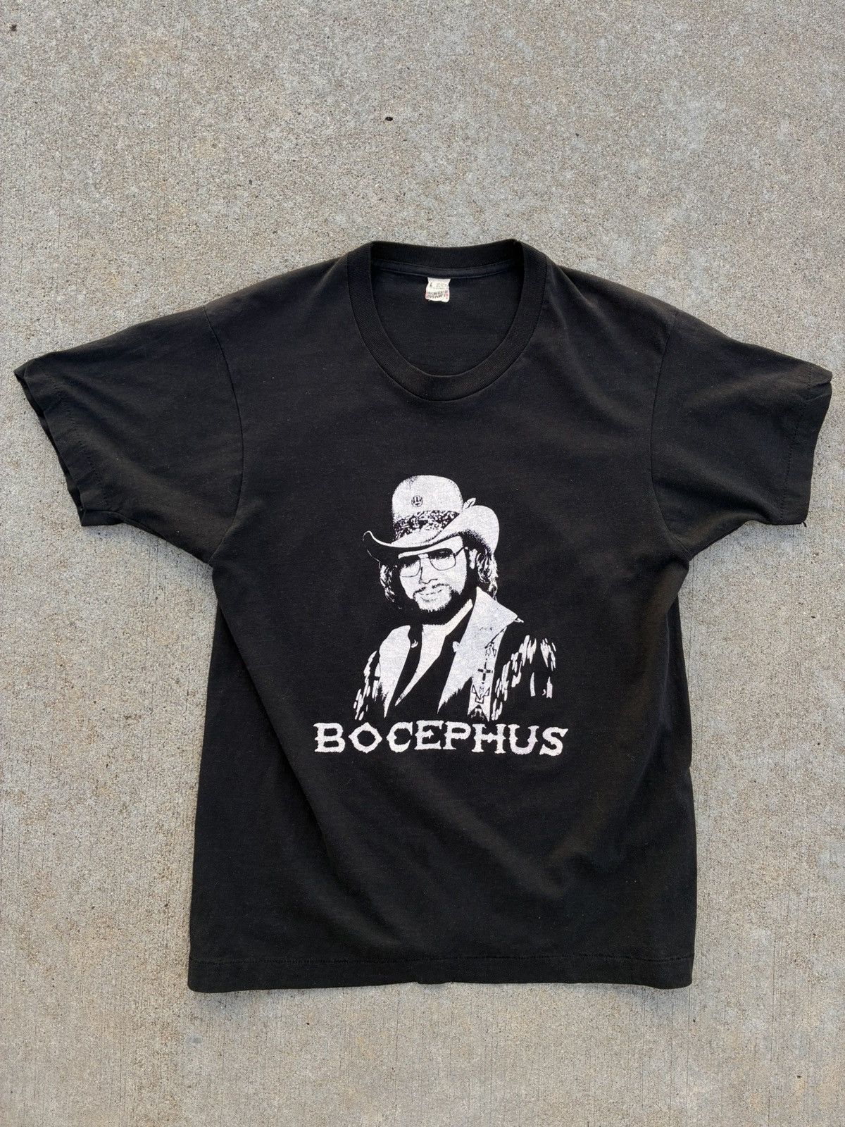 Vintage BOCEPHUS Hank Williams Jr Vintage 1986 Whiskey Bent Band Tee Size US L / EU 52-54 / 3 - 1 Thumbnail