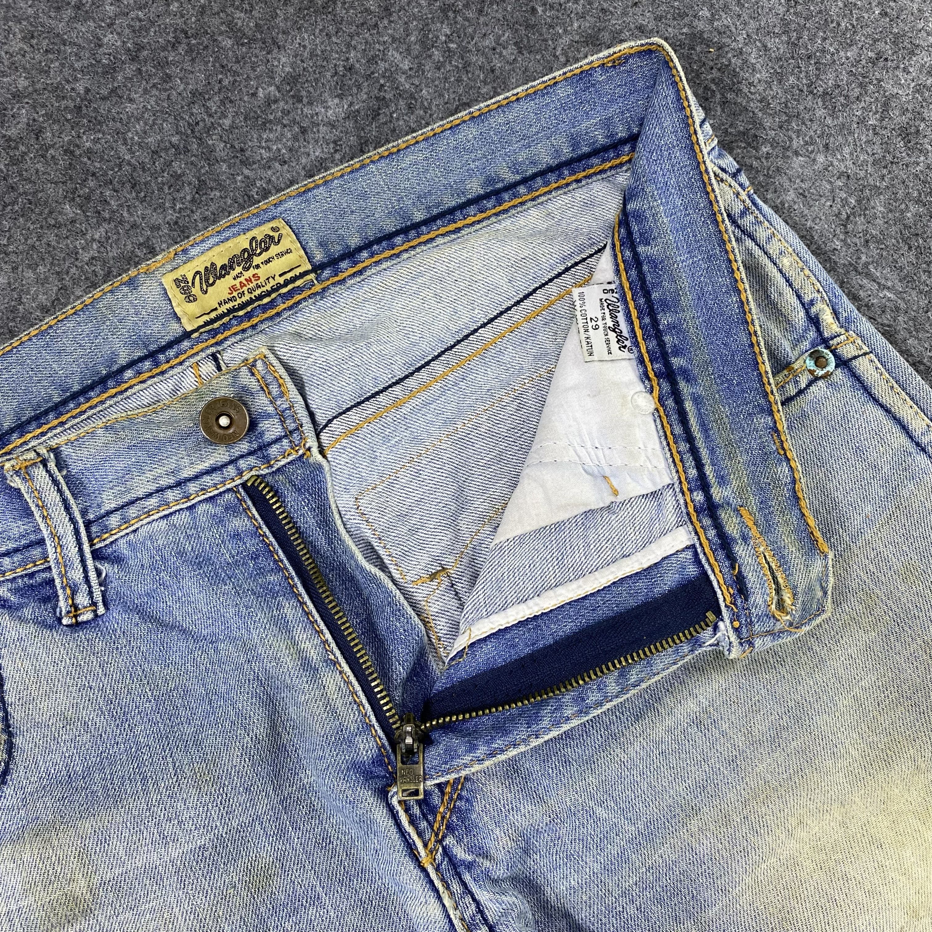 Jean × Vintage × Wrangler Vintage Wrangler Distressed Blue Wash Jean-J1189 Size US 32 / EU 48 - 11 Thumbnail