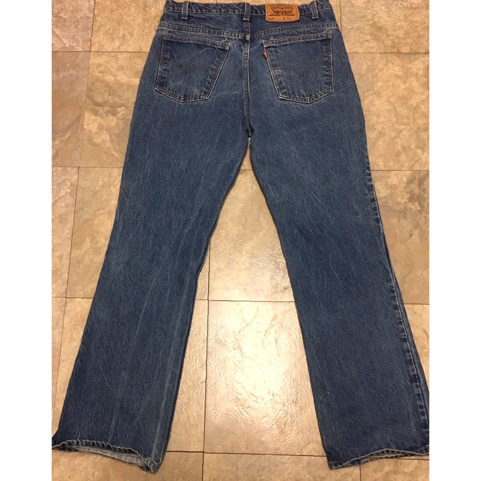 Levi's VINTAGE Levi's 517 Jeans Orange Tab Made In USA Sz 36 32 Denim Jeans Blue 1990s Mens Size US 34 / EU 50 - 5 Thumbnail
