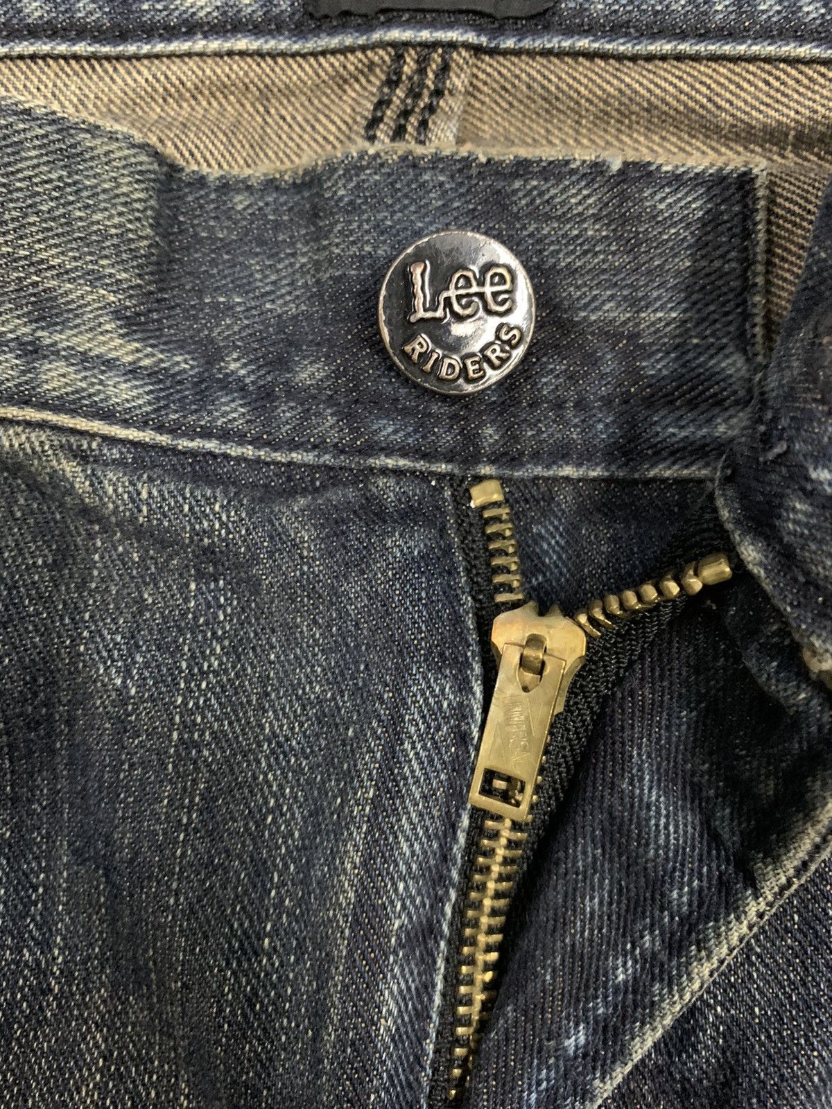 Lee × Number (N)ine Vintage Lee Riders x Beams Dark Blue Washed Whiskers Jeans Size US 32 / EU 48 - 4 Thumbnail
