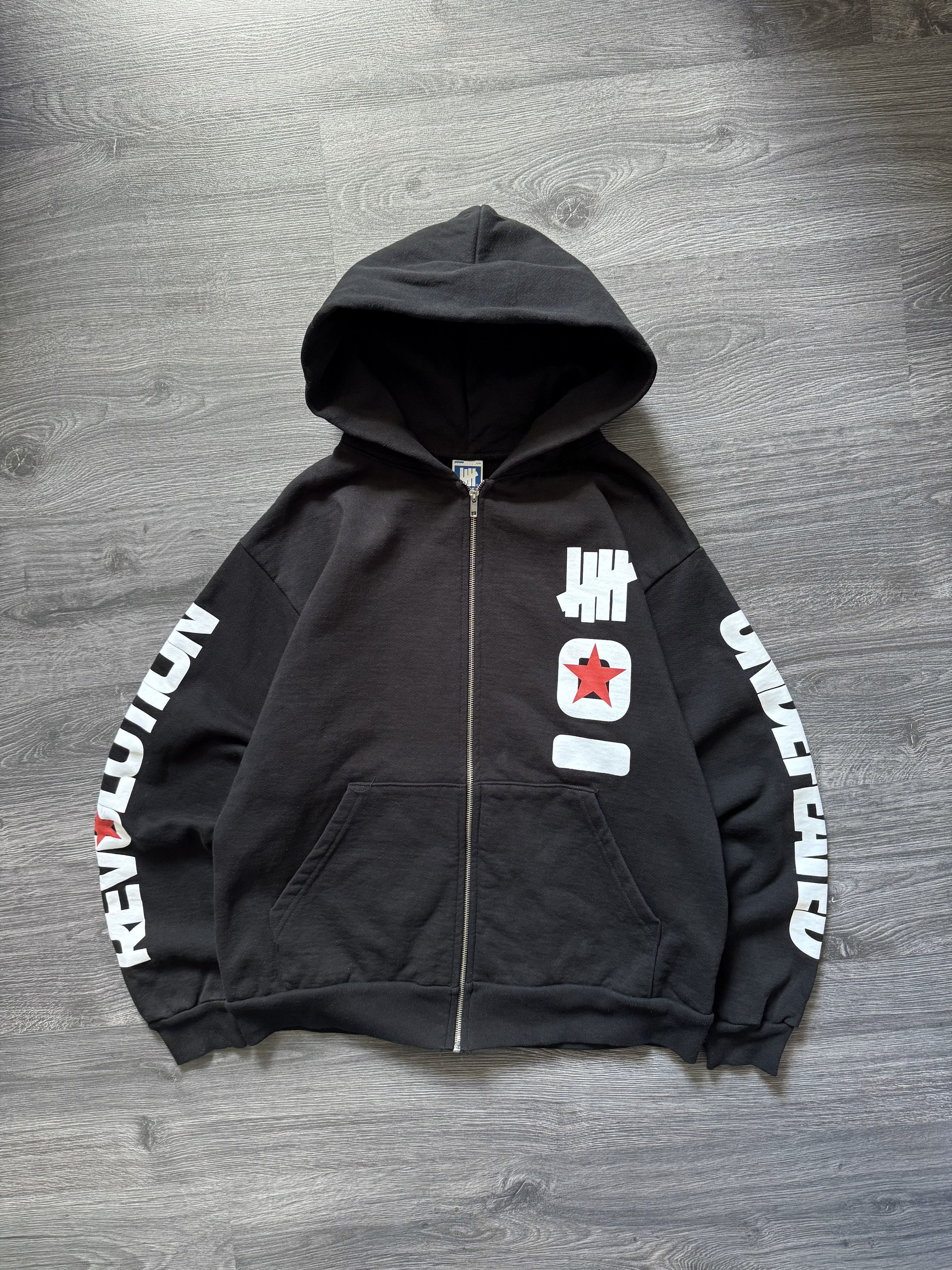 Undefeated Full Zip Hoodie Big Logo Heavyweight