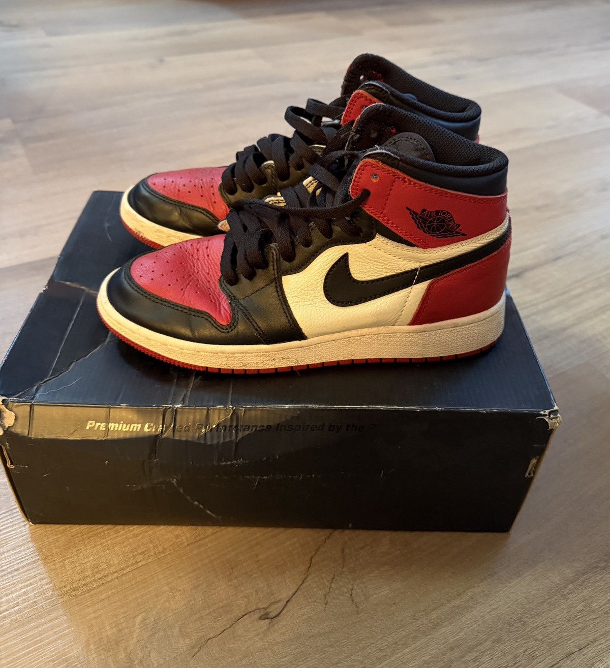 Jordan Brand Jordan 1 Retro High Bred Toe (GS) 2018 Size US 5.5 / IT 35.5 - 6 Thumbnail