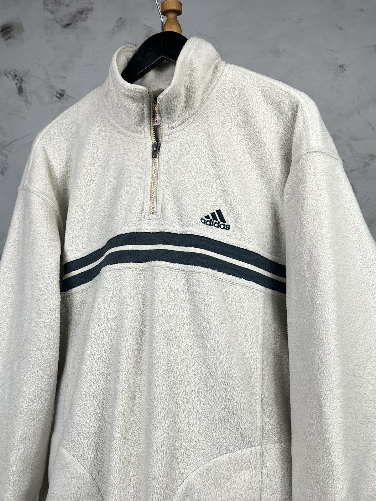 Adidas Vintage Adidas Fleece Half Zip Jacket Size L–XL Size US L / EU 52-54 / 3 - 2 Thumbnail