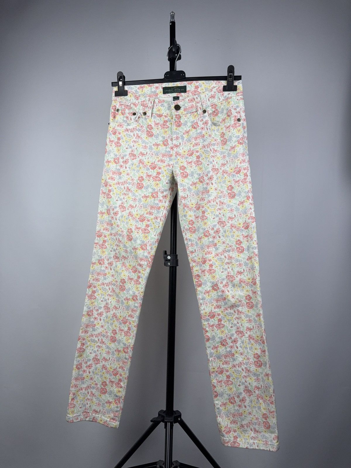 Luxury 00s Ralph Lauren LRL Floral Jeans Y2K Vintage Pants