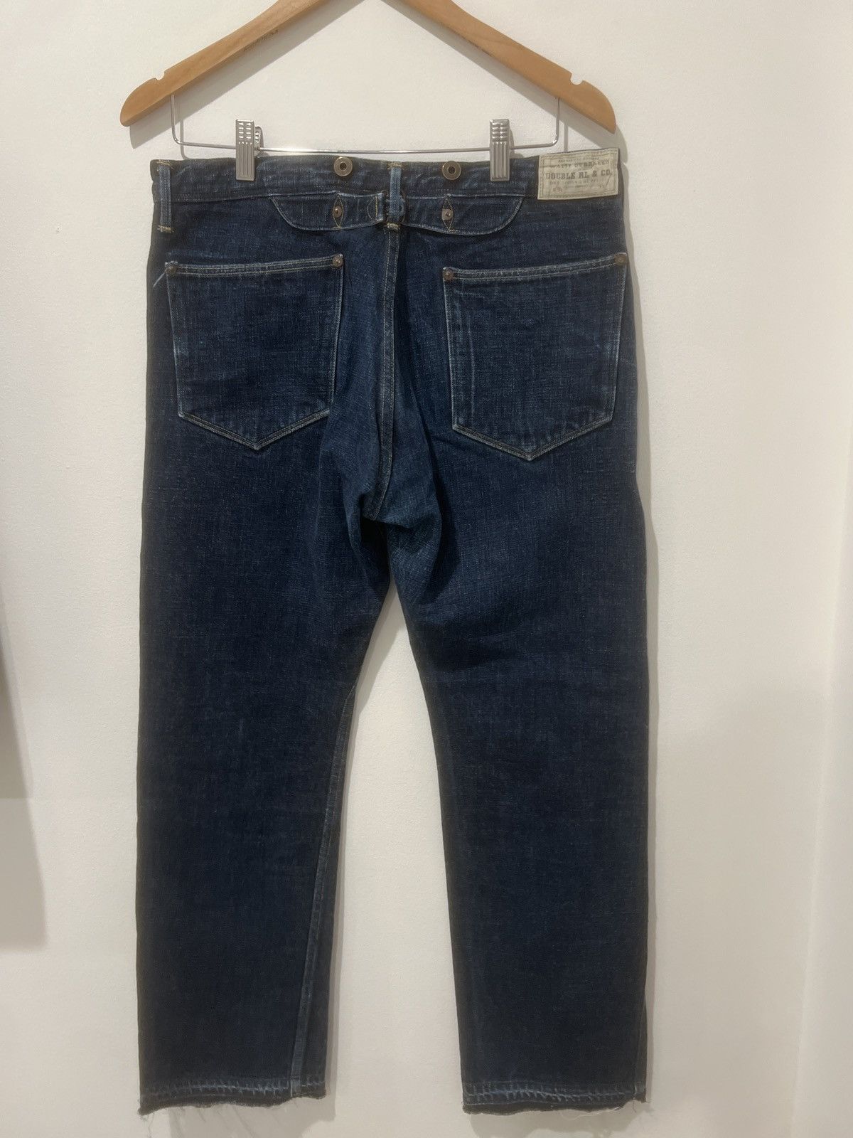 image of Rrl Ralph Lauren Rrl- Buckle Back Jeans in Blue, Men's (Size 33)