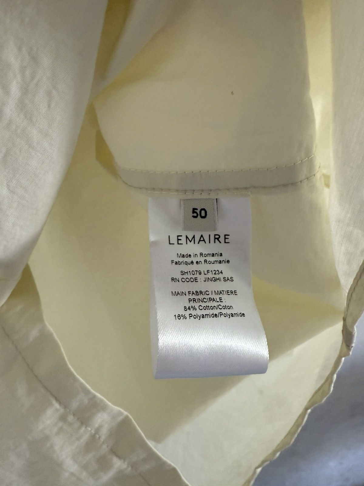 Lemaire Yellow Double Pocket Shirt Size US M / EU 48-50 / 2 - 5 Thumbnail