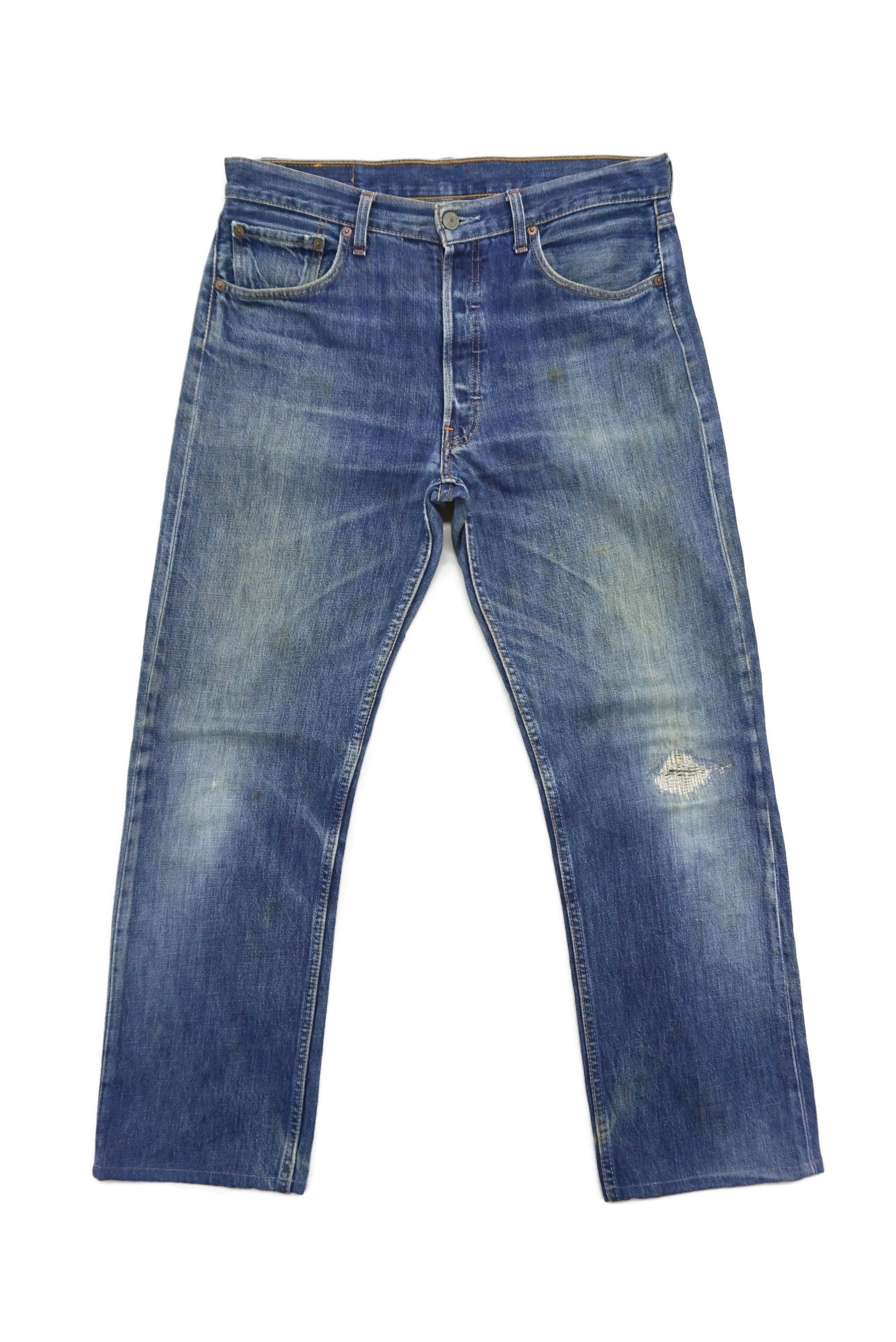Other Vintage Levi's 501 Jeans Size W34xL30 Dirty Blue Denim Size US 34 / EU 50 - 1 Thumbnail