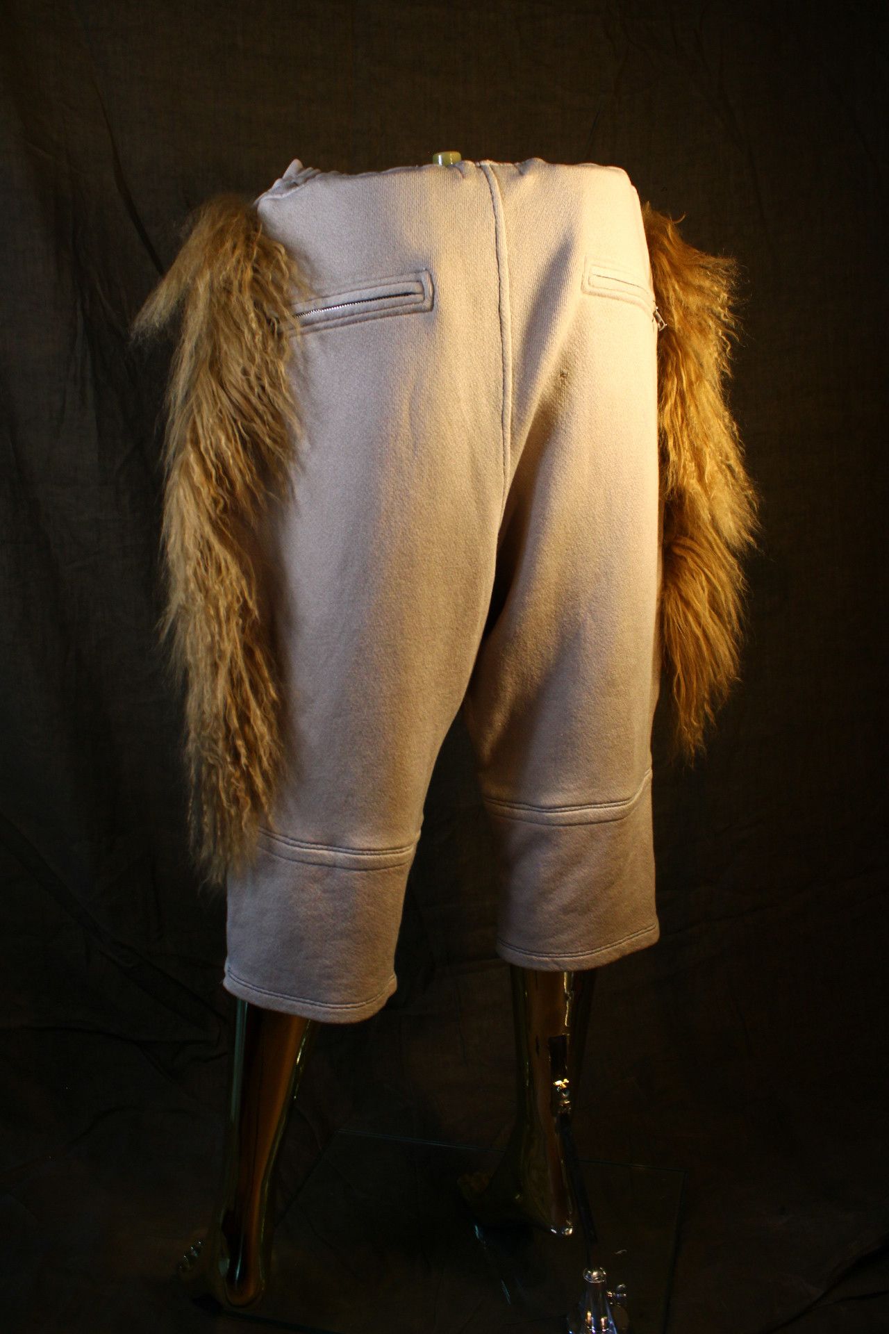 Other Custom-made Natural-Fabric Joggers with real mongolian fur Size US 32 / EU 48 - 9 Thumbnail
